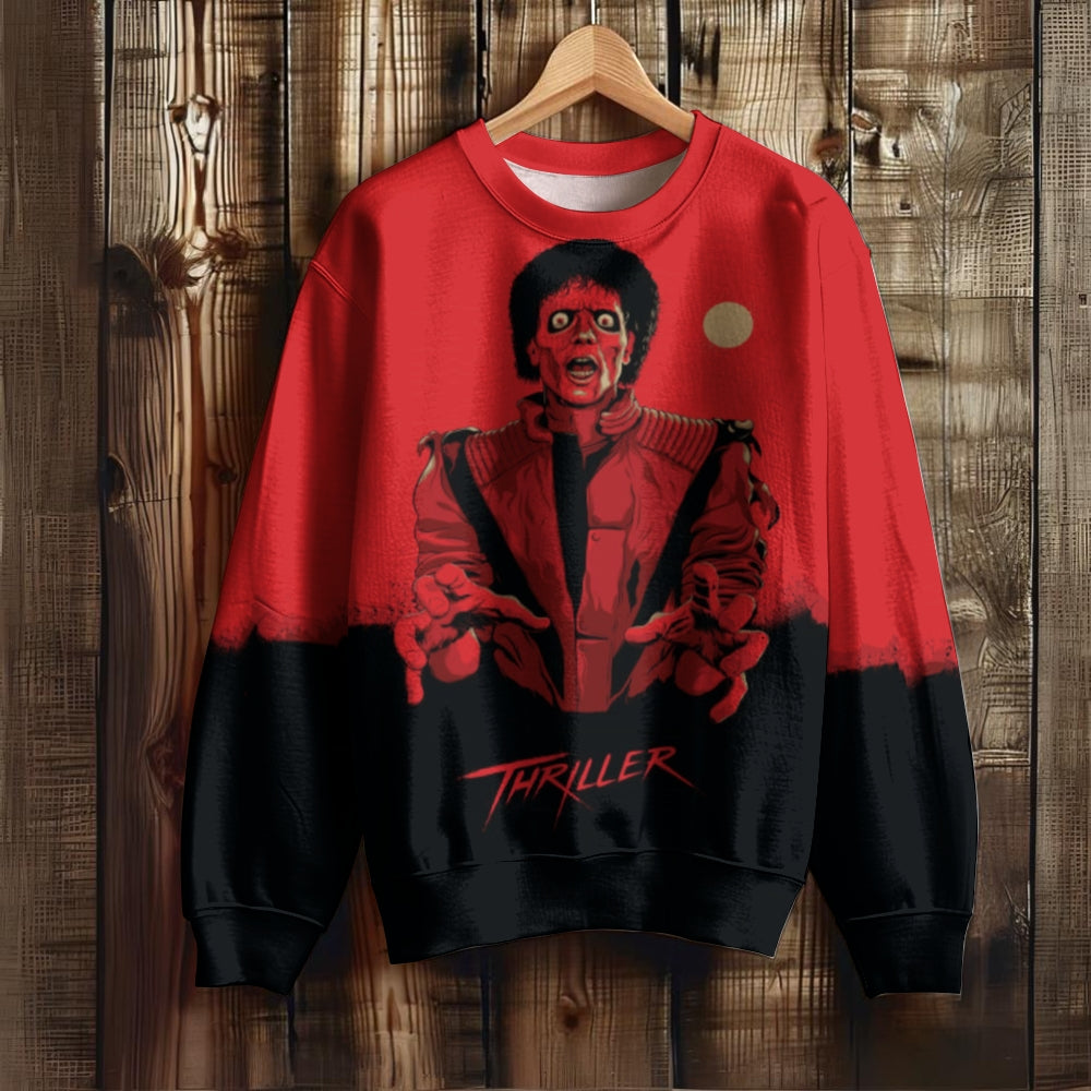 Unisex Retro Michael Jackson - Thriller Print Sweatshirt