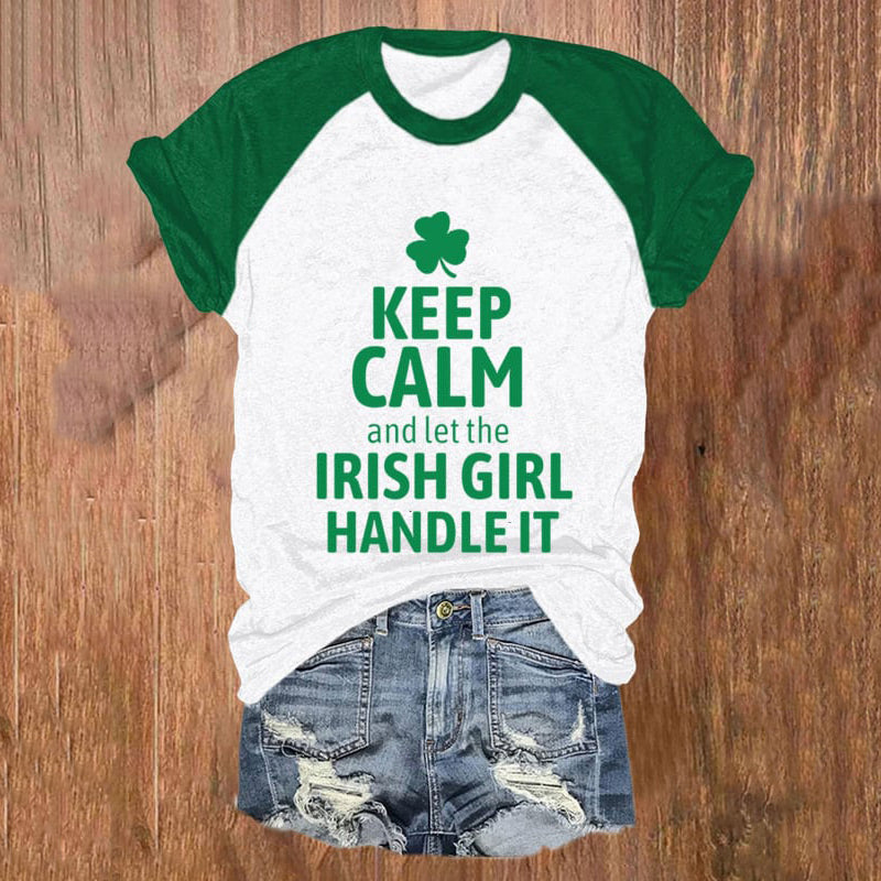 St. Patrick's Day Irish Girl Print Casual T-Shirt