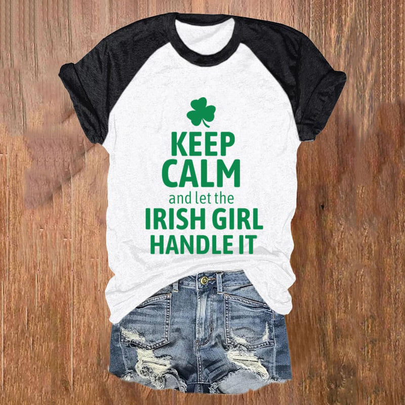 St. Patrick's Day Irish Girl Print Casual T-Shirt