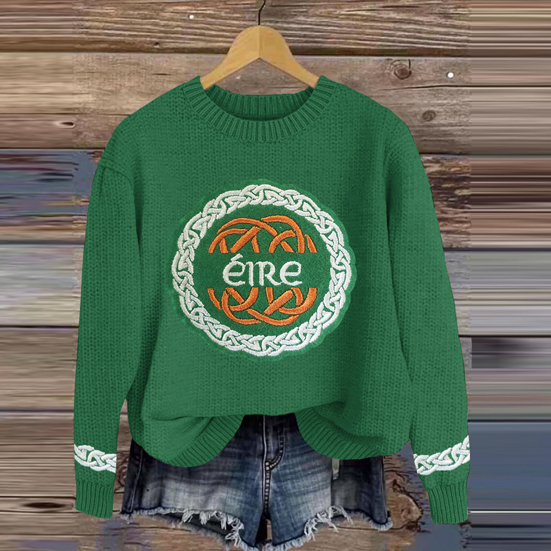 Irish Flag Knitted Warm Sweater