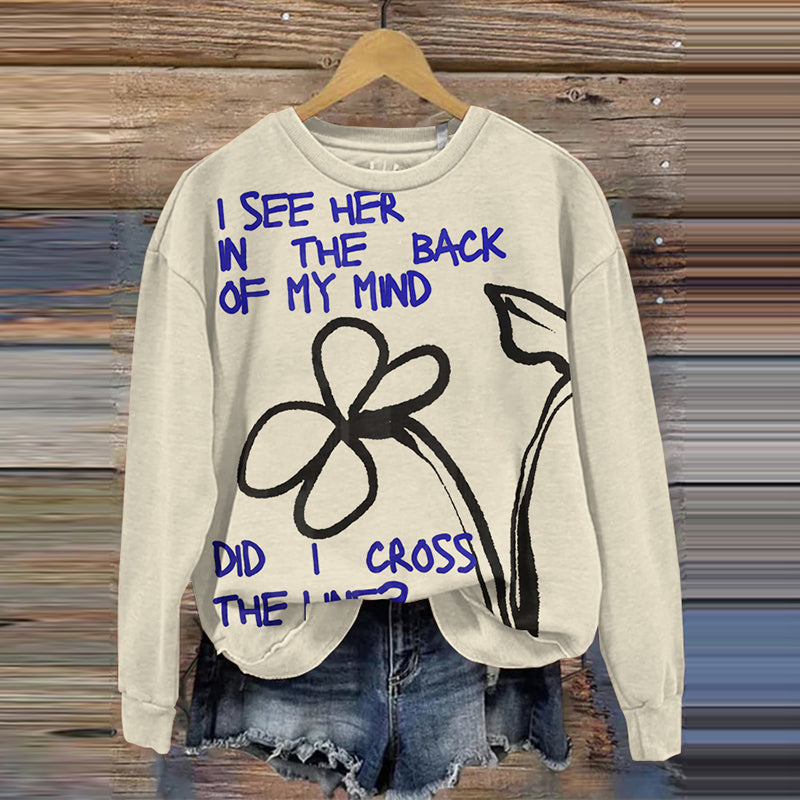 Floral Art Bl Music Concert Casual Sweatshirt