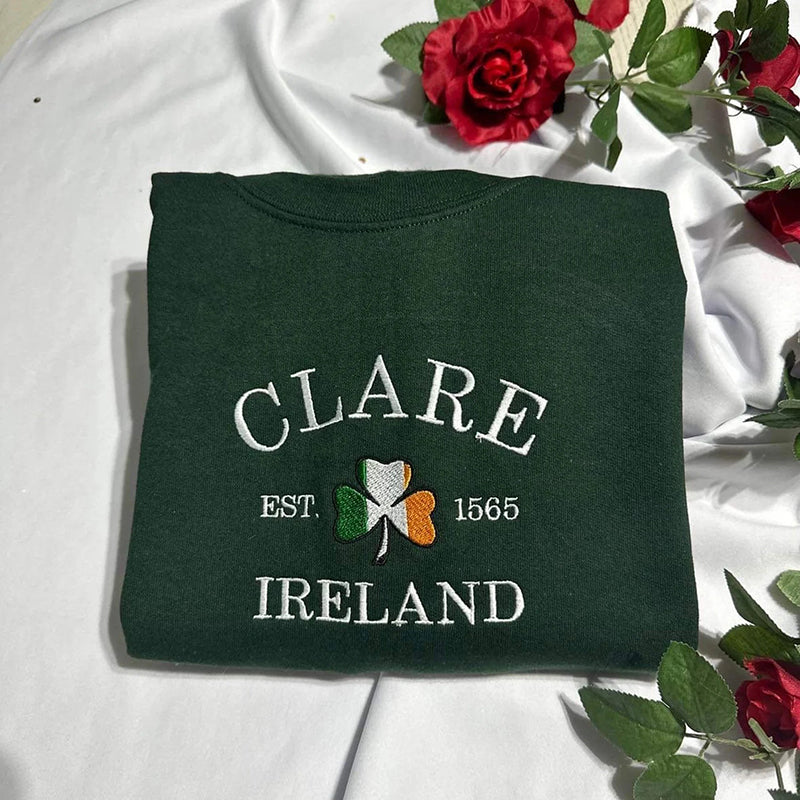 Clare Ireland Embroidered Cozy Sweatshirt