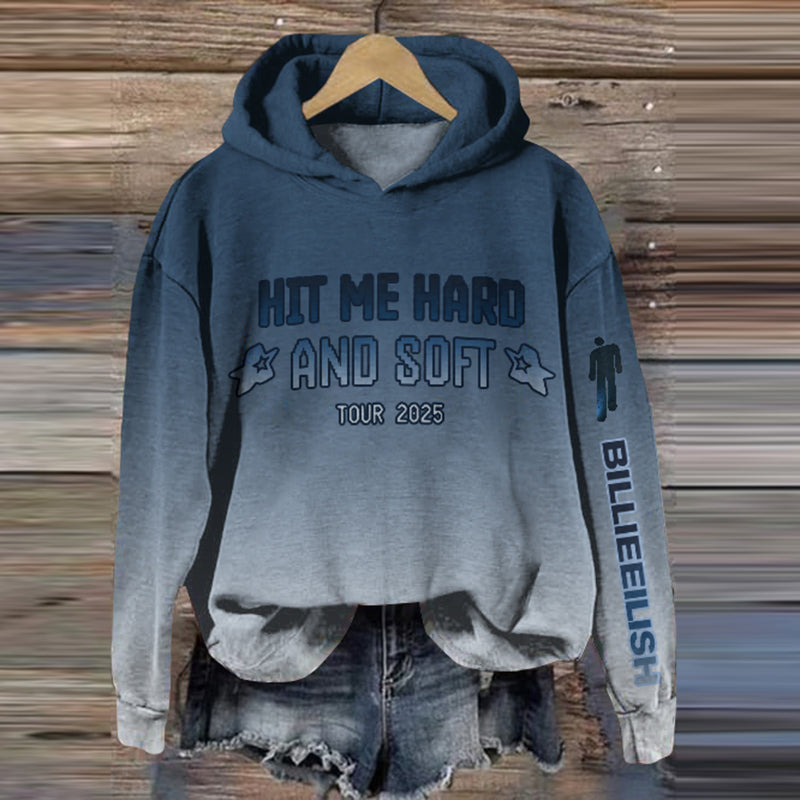 Tour 2025 Hit Me Hard And Soft Bl Music Inspired Vintage Cozy Hoodie