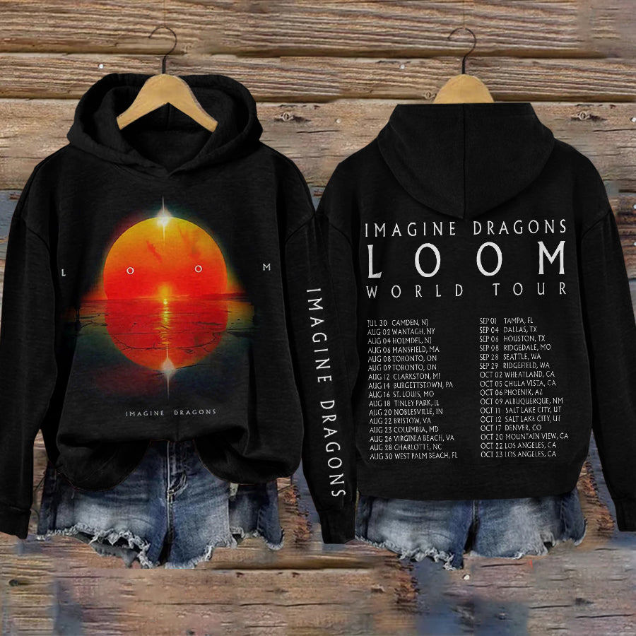 Retro Imagine Dragons Loom World Tour Inspired Hoodie