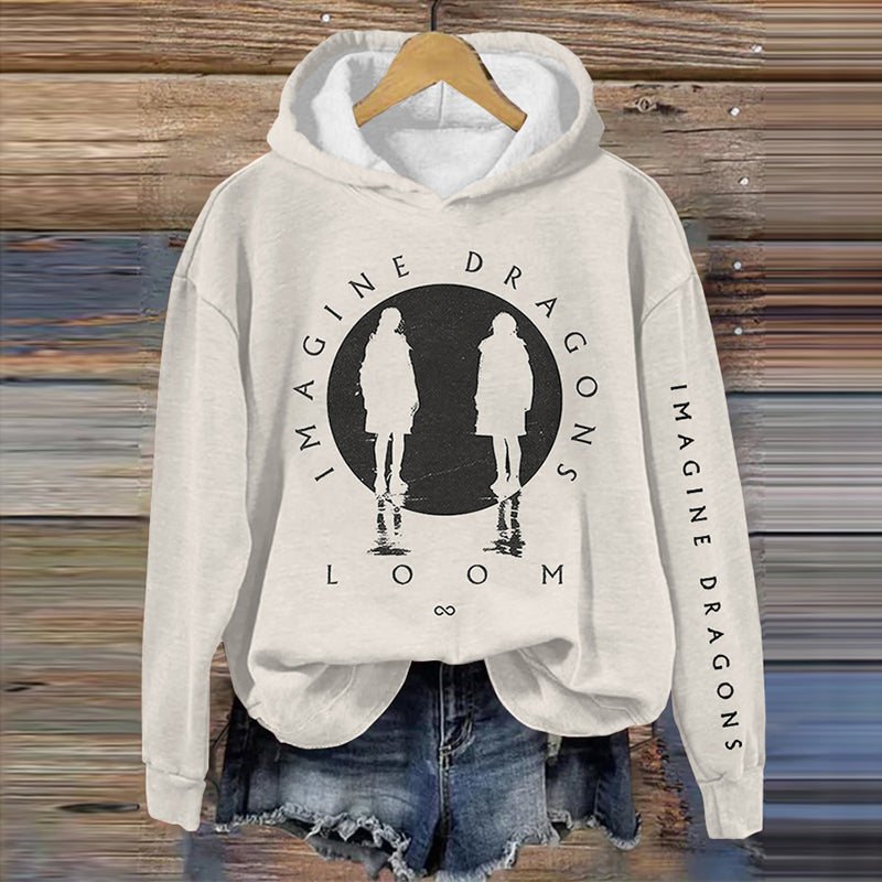 Vintage Rock Music Print Inspired Hoodie