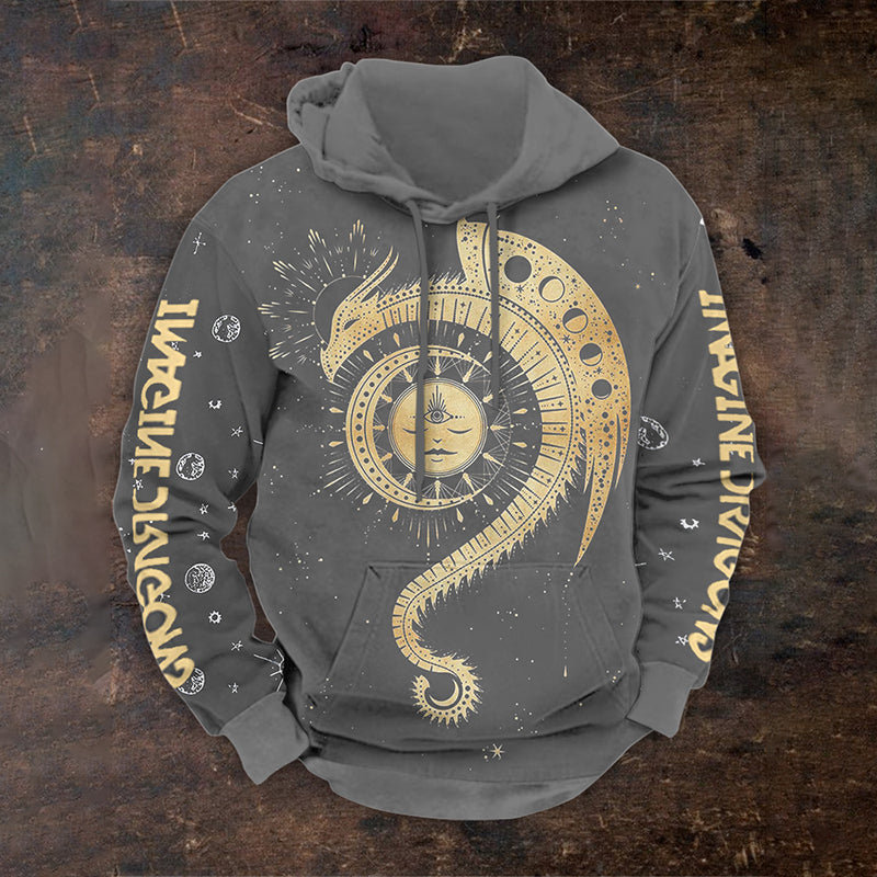 Rock Music Inspired Print Casual Hoodie