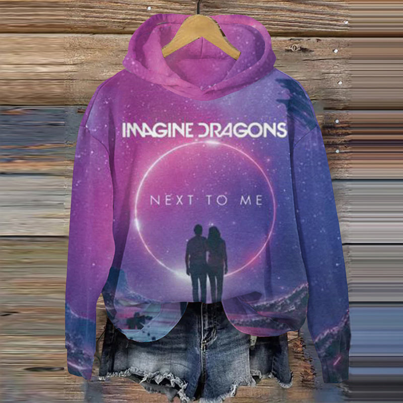 World Rock Gradient Album Graphic Hoodie