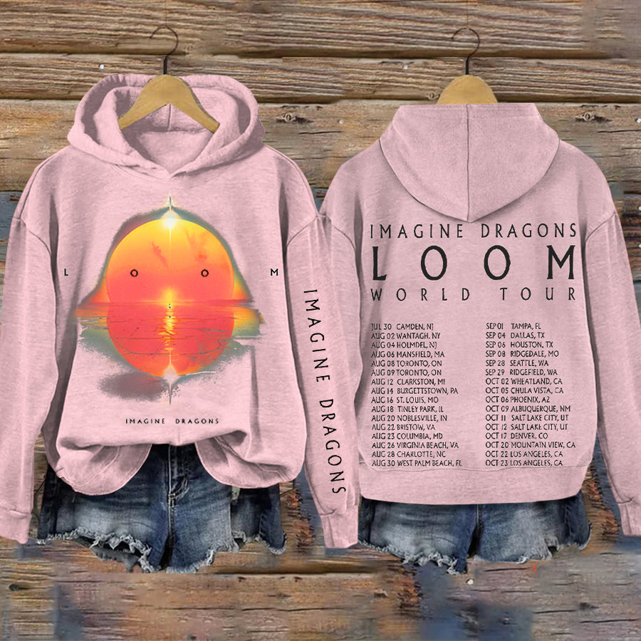 Retro Imagine Dragons Loom World Tour Inspired Hoodie