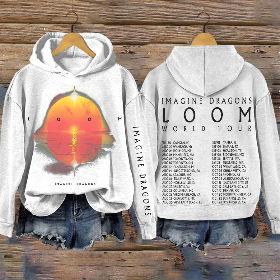 Retro Imagine Dragons Loom World Tour Inspired Hoodie