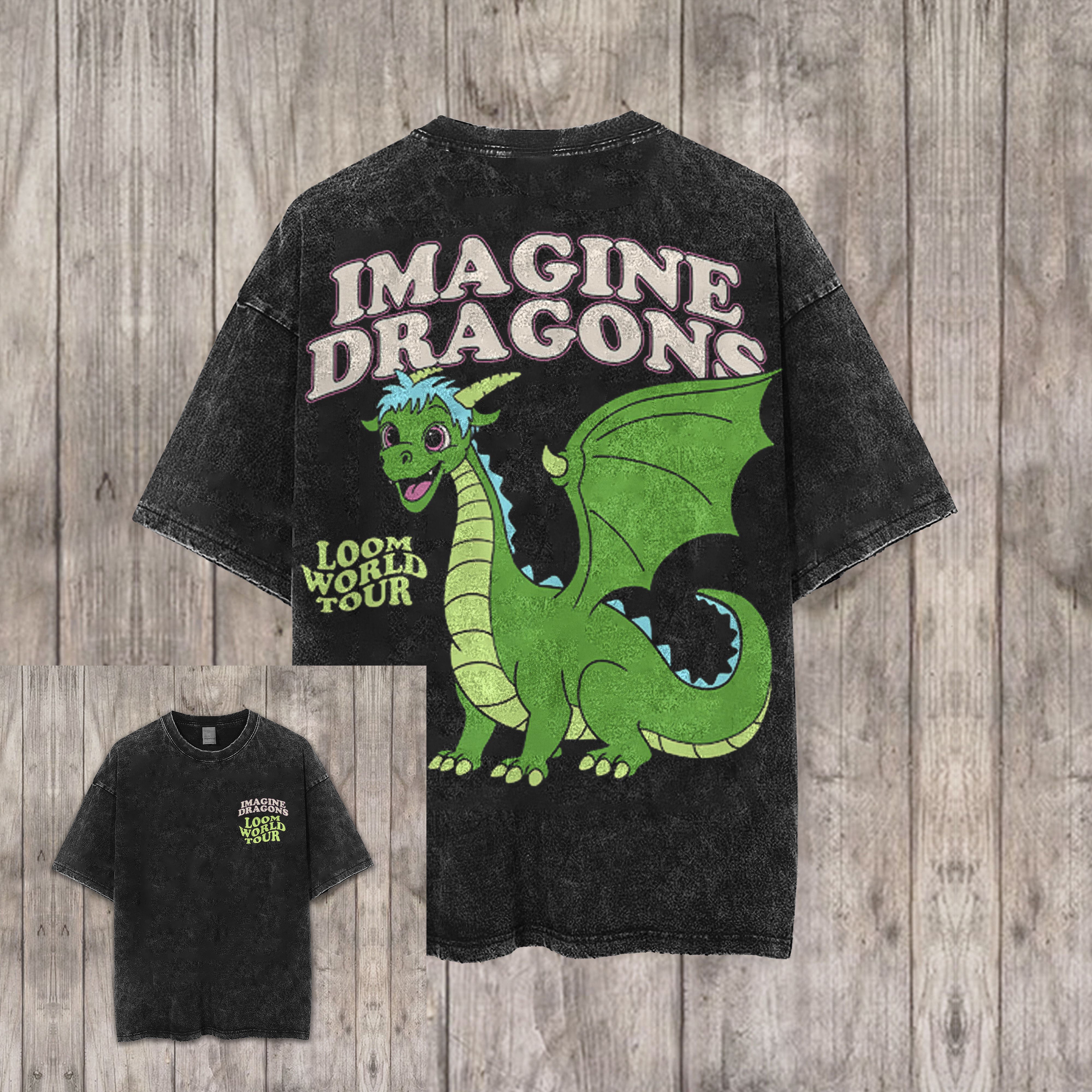 Loom World Tour Dragons Inspired Vintage Short-Sleeved T-Shirt