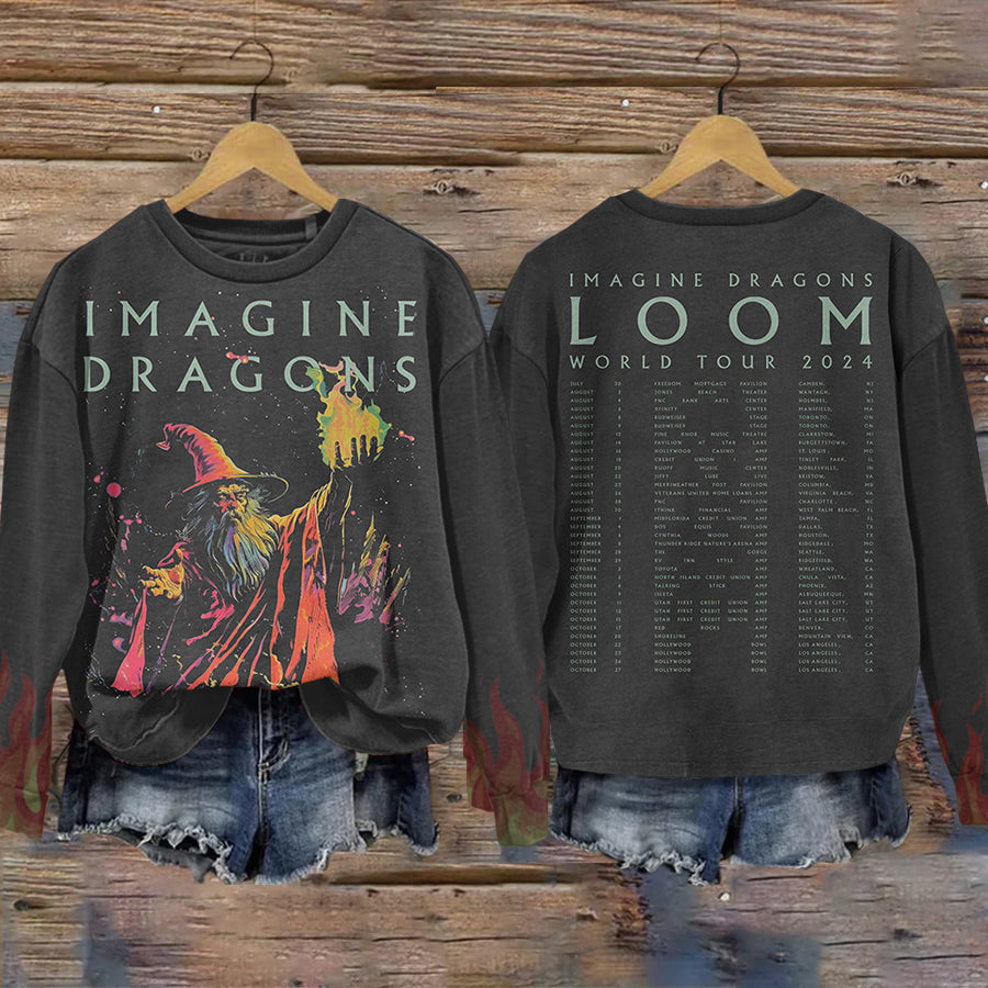 2024 Tour Concert Theme Print Crewneck Sweatshirt