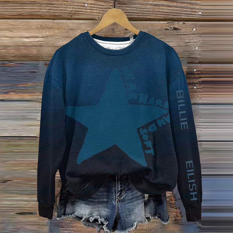 Women's Retro Music Album Print Sweatshirt