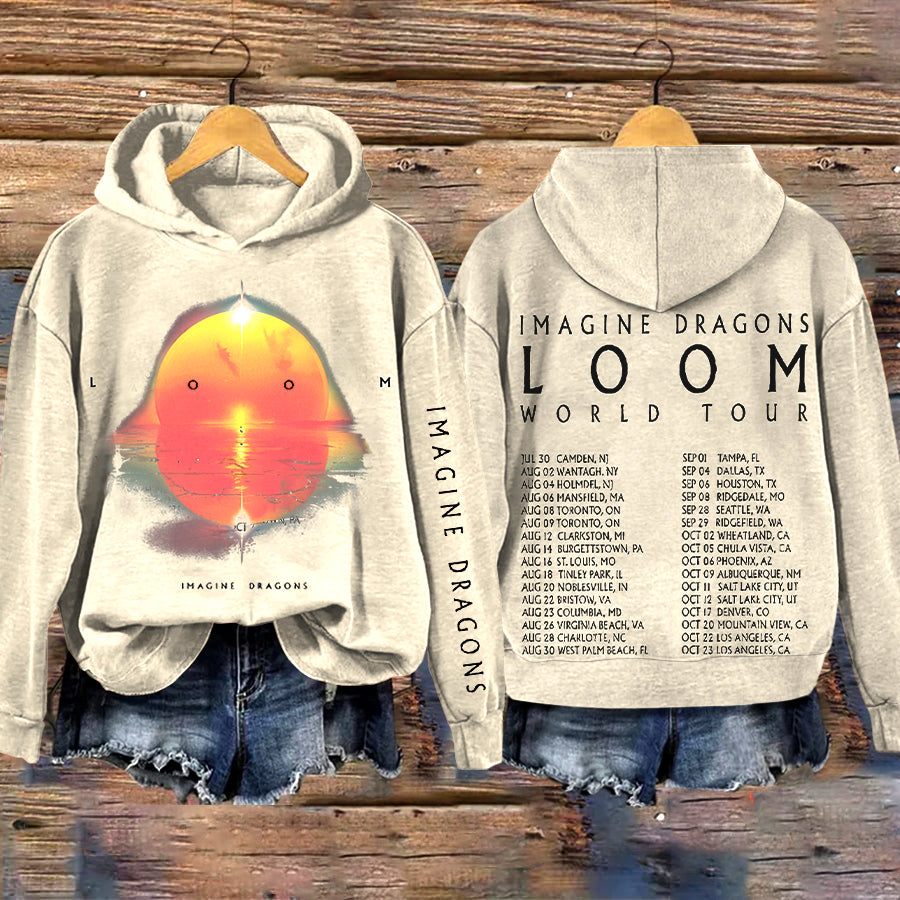 Retro Imagine Dragons Loom World Tour Inspired Hoodie